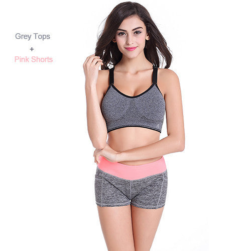 Yoga Sets Running Sports Bra + Shorts